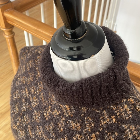 Coach Brown and Tan Cowl Neck Sweater - Picture 4 of 6